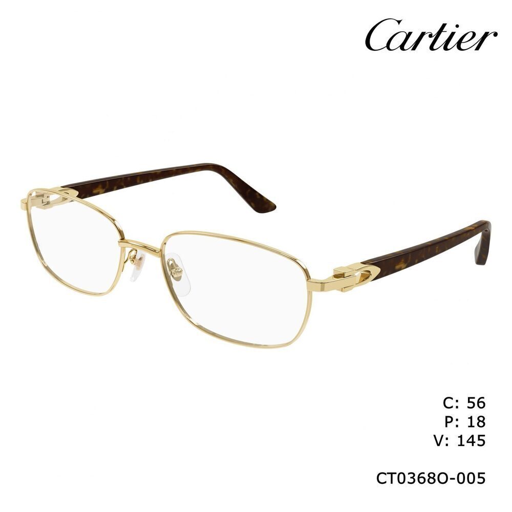 Cartier CT0368o-005 Eyeglasses Gold Havana Metal